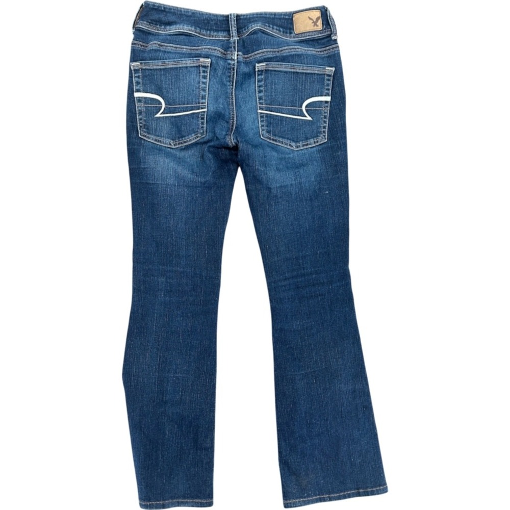 American Eagle Kick Boot Jeans Blue Super Stretch Denim Size 2 Short